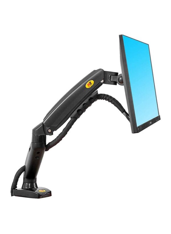 Monitor Desk Mount Stand Full Motion Swivel Arm Gas Spring for 17in-30in Computer From 4.4lbs to 14.3lbs أسود