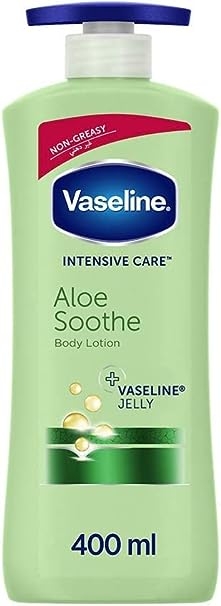 لوشن فازلين للجسم بخلاصة صبار الالوفيرا الملطف، 400 مل