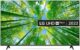 تلفزيون من ال جي مقاس 50 بوصة UHD بجودة 4 كيه اصدار 80، HDR10 برو ومعالج ذكاء اصطناعي ايه 5 الجيل الخامس، تقنية اتش جي اي جي، بجودة 4 كيه تصميم بدون اطار (طراز 2022)، موديل 50UQ80006LD