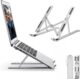 Adjustable Portable Laptop Holder, Aluminum Foldable Laptop Riser with 6 Levels of Height Adjustment, Compatible with MacBook Air Pro, Dell, HP, Lenovo,10-15.6”