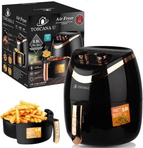 Air Fryer, Air Fryer, 1500W, Digital Control Panel Display, 5.8L, Black ST-1574