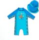 BONVERANO Infant Girls’ Swimsuit UPF 50+ Sun Protection S/S One Piece Zip Sunsuit