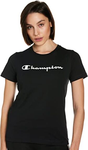 Champion Womens American Classics Logo Print Crew Neck T-Shirt T-Shirt
