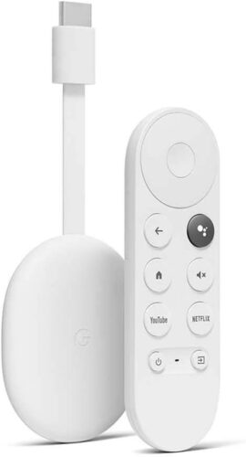 Chromecast with Google TV (4K) Snow – Streaming Stick Entertainment on Your TV with Voice Search Watch Movies Shows and Live TV in 4K HDR – (G9N9N;GZRNL)