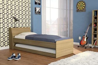 Double Bed From Politorno Brown 2510, Single Size