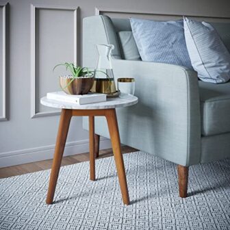 Nathan James Hugo Wood Nightstand, Rustic Accent End or Side Table with...