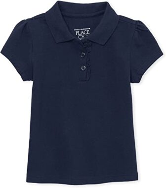 The Children's Place baby-girls Toddler Uniform Ruffle Pique Polo School Uniform Polo...