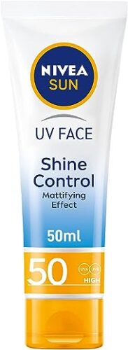 كريم وجه صن من نيفيا للتحكم في اللمعان والحماية من الاشعة فوق البنفسجية بعامل حماية من اشعة الشمس SPF50 من انبوب بسعة 50 مل