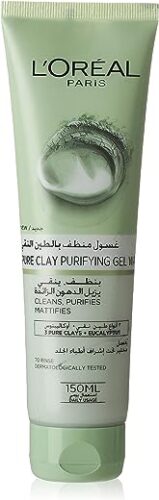 غسول منظف من الطين النقي الأخضر اوكالبتوس لينظف ويطفئ اللمعان من لوريال باريس، 150 مل