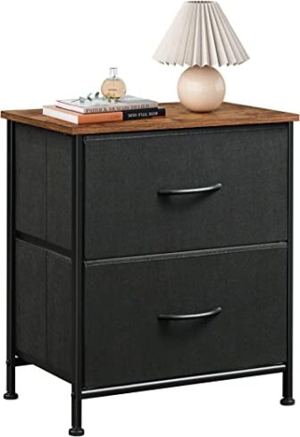 WLIVE Nightstand, 2 Drawer Dresser for Bedroom, Small Dresser with 2 Drawers,...